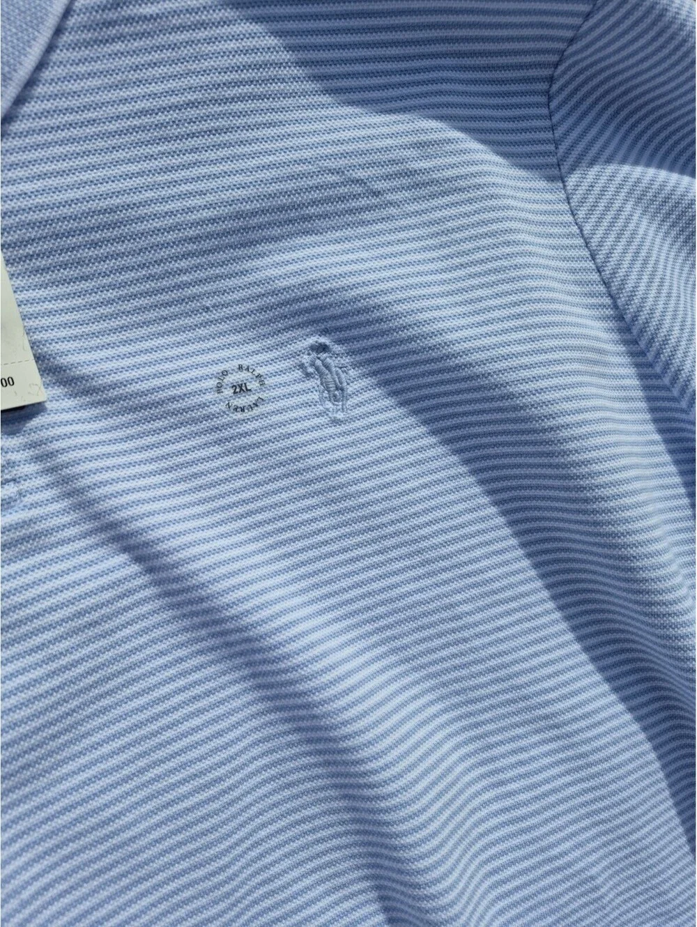 Ralph Lauren Mens Classic Soft Cotton Golf Polo Shirt 2XL XXLBlue White $125 MSR